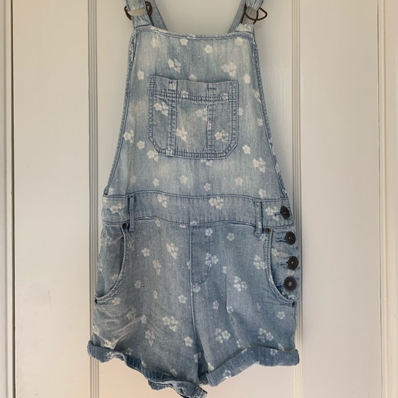Free People Chambray Overalls - Picture 2 of 6
